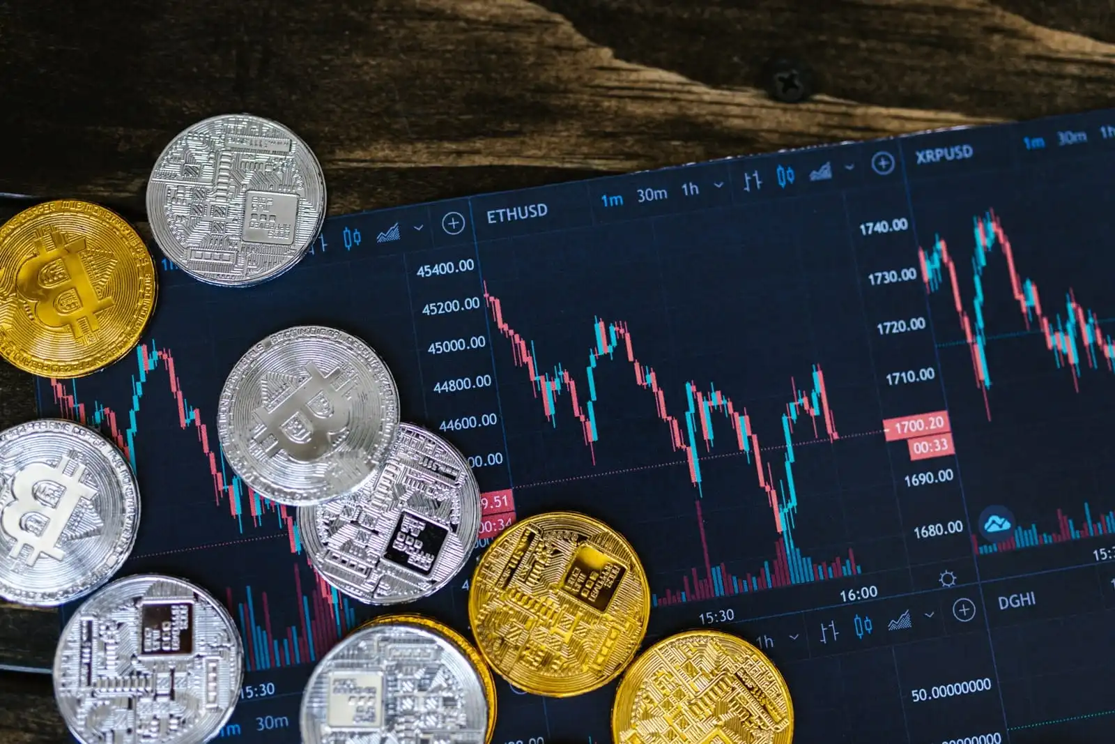 Silver and Gold coins